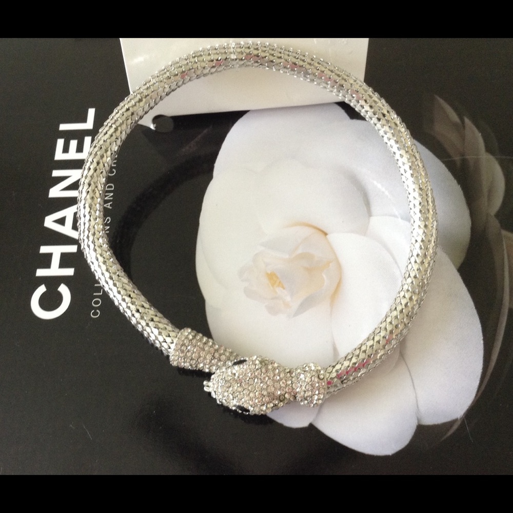 NWT H&M Silver Snake Choker